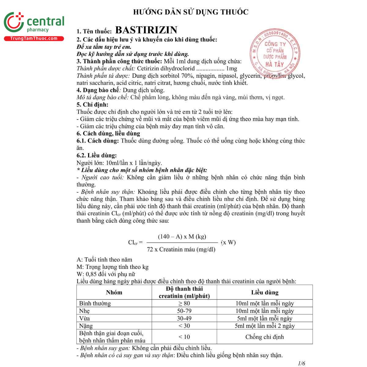 thuoc bastirizin 1mg ml 5 I3318