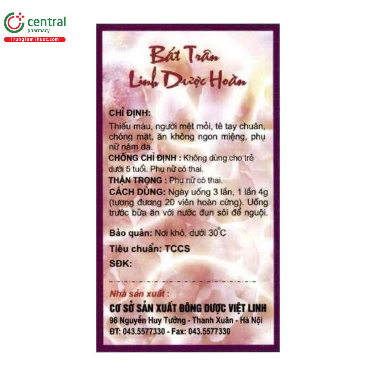 thuoc bat tran linh duoc hoan 3 H3833 thuoc bat tran linh duoc hoan 3 H3833