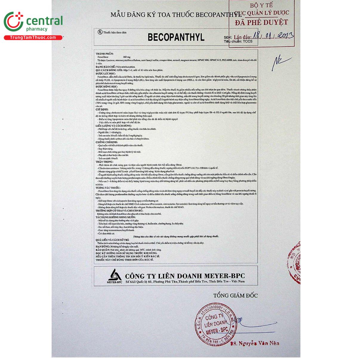 thuoc becopanthyl 3 D1675 thuoc becopanthyl 3 D1675