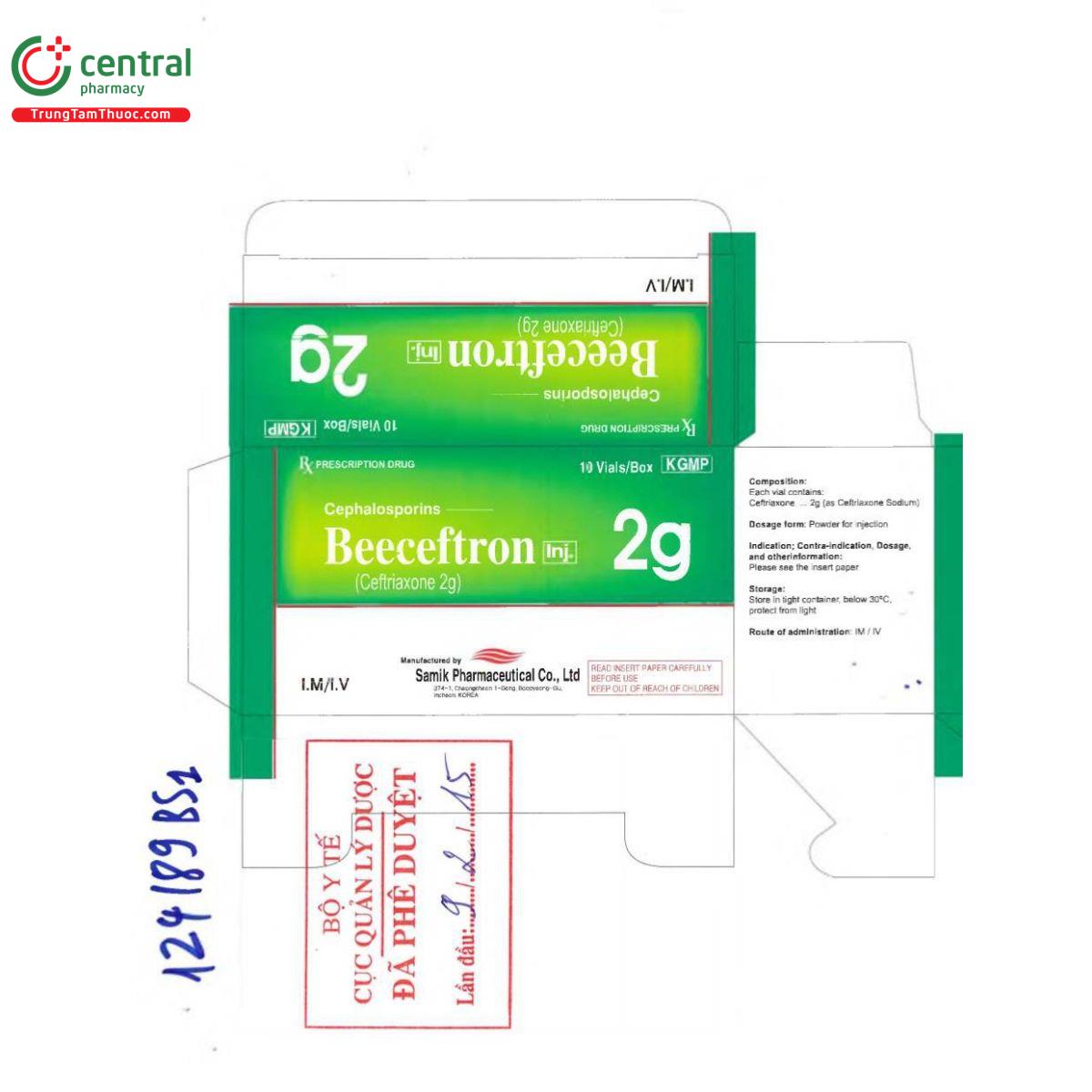 thuoc beeceftron inj 2g 2 E1120 thuoc beeceftron inj 2g 2 E1120