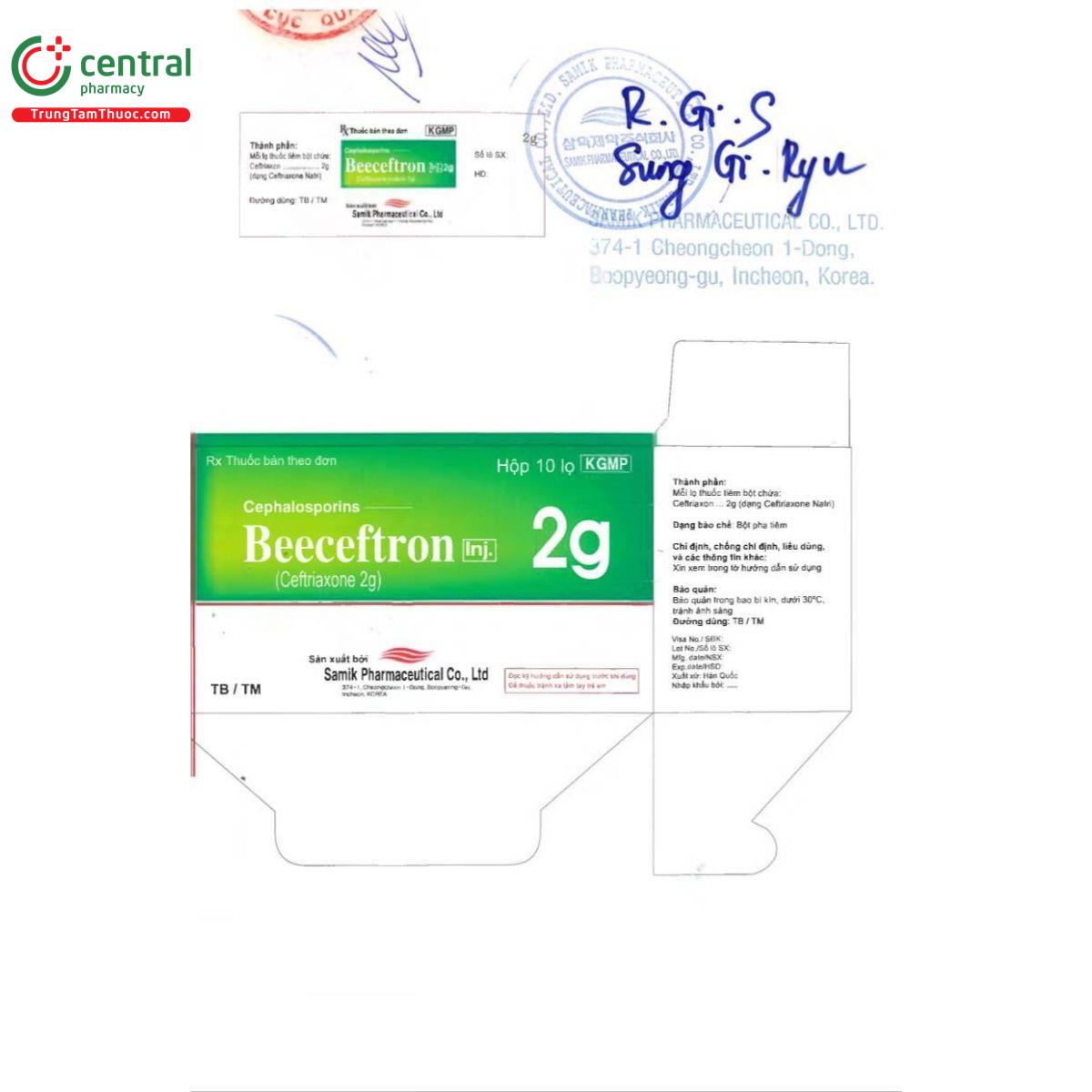 thuoc beeceftron inj 2g 3 U8473 thuoc beeceftron inj 2g 3 U8473