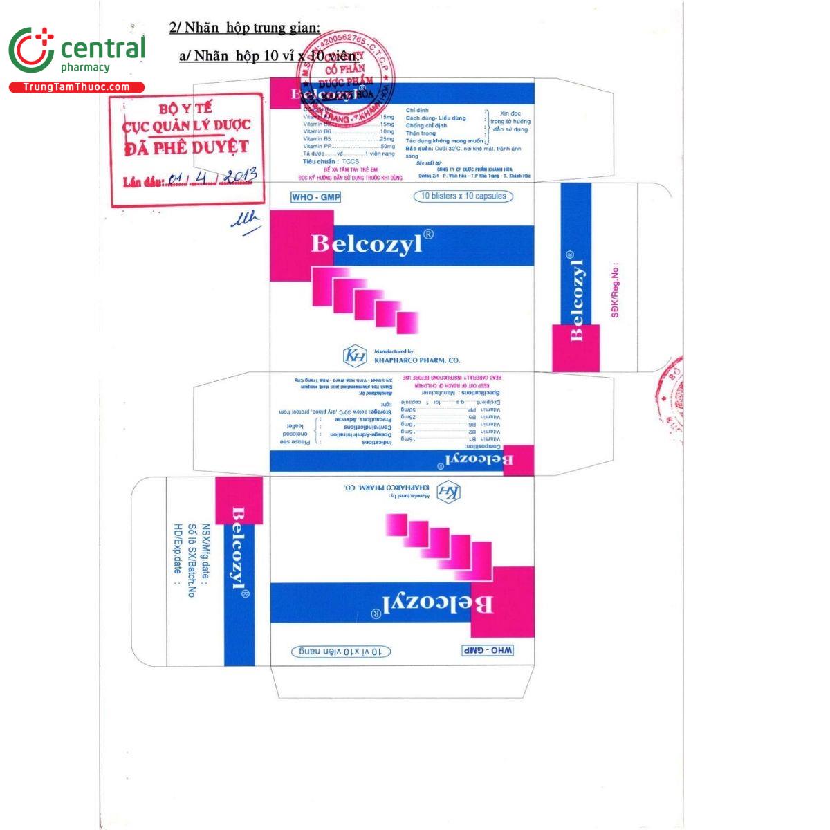 thuoc belcozyl khapharco 5 B0225 thuoc belcozyl khapharco 5 B0225