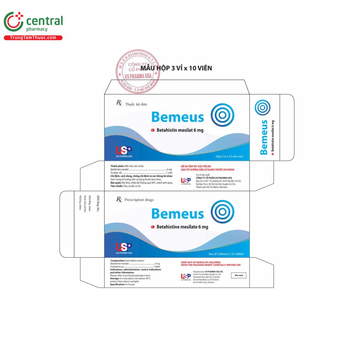 thuoc bemeus 6mg 3 T8202 thuoc bemeus 6mg 3 T8202