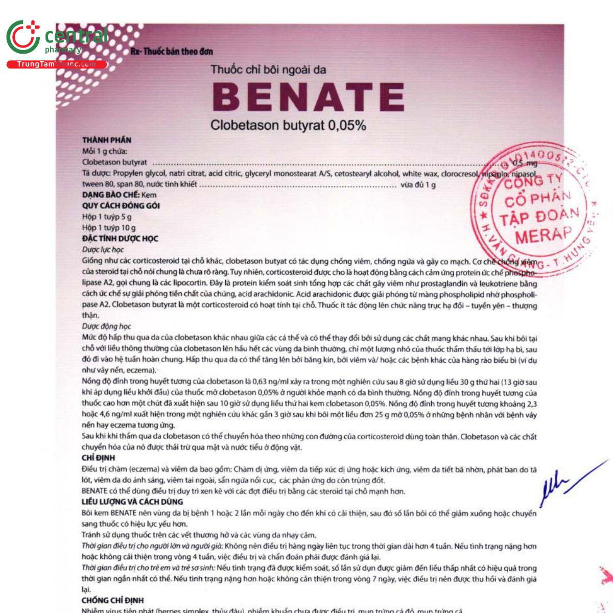 thuoc benate 10 B0534 thuoc benate 10 B0534