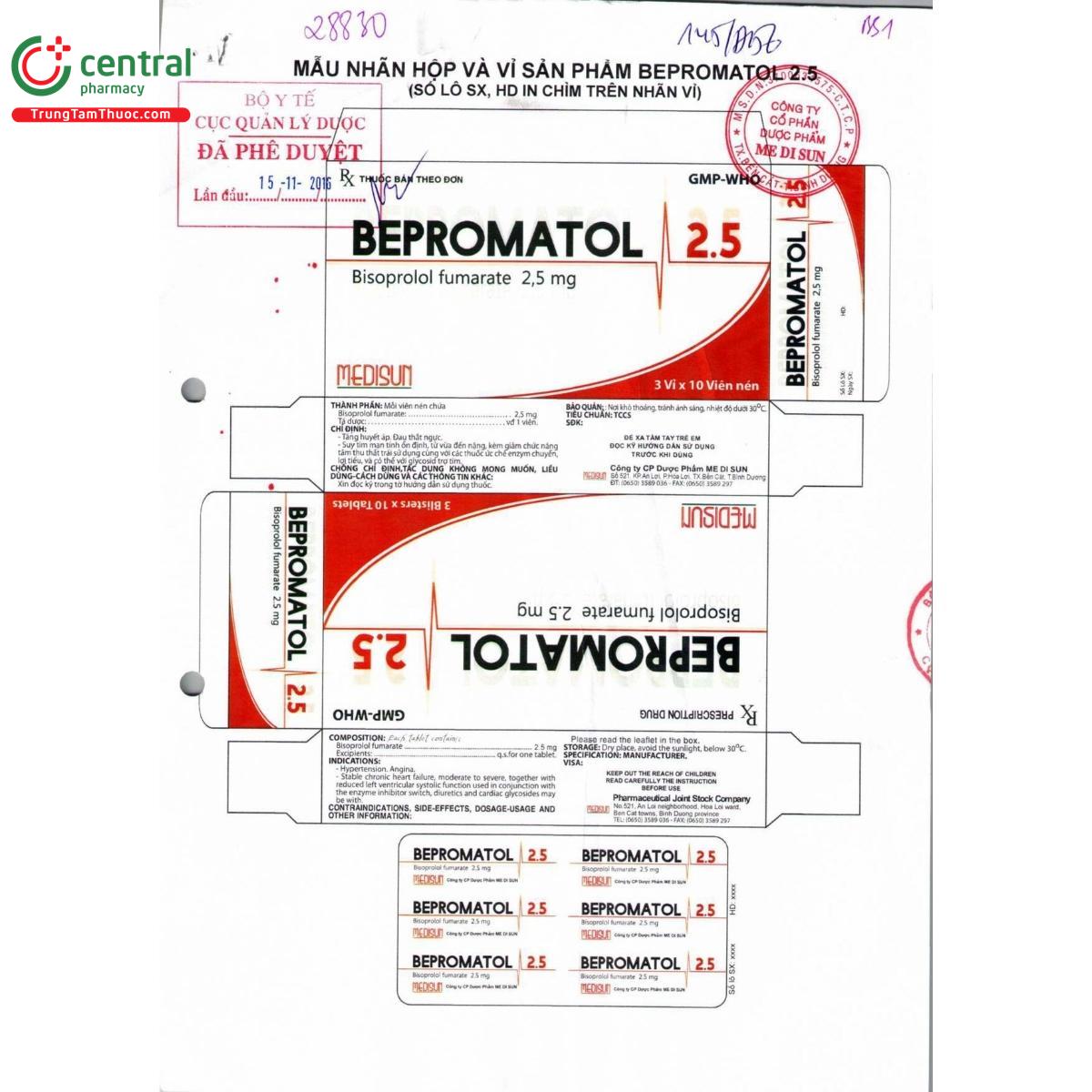 thuoc bepromatol 2 5 3 B0862 thuoc bepromatol 2 5 3 B0862