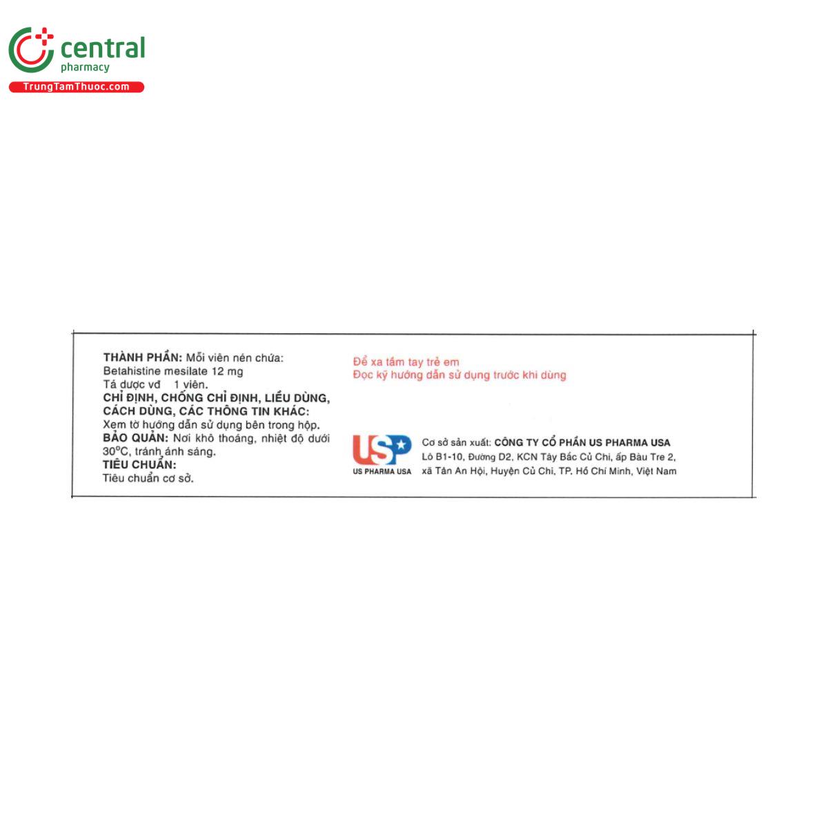 thuoc betahistine mesilate 12 us pharma usa 2 T7858 thuoc betahistine mesilate 12 us pharma usa 2 T7858