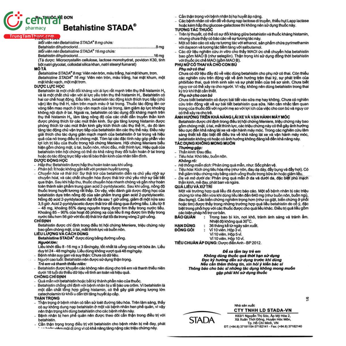 thuoc betahistine stella 8mg 2 D1701