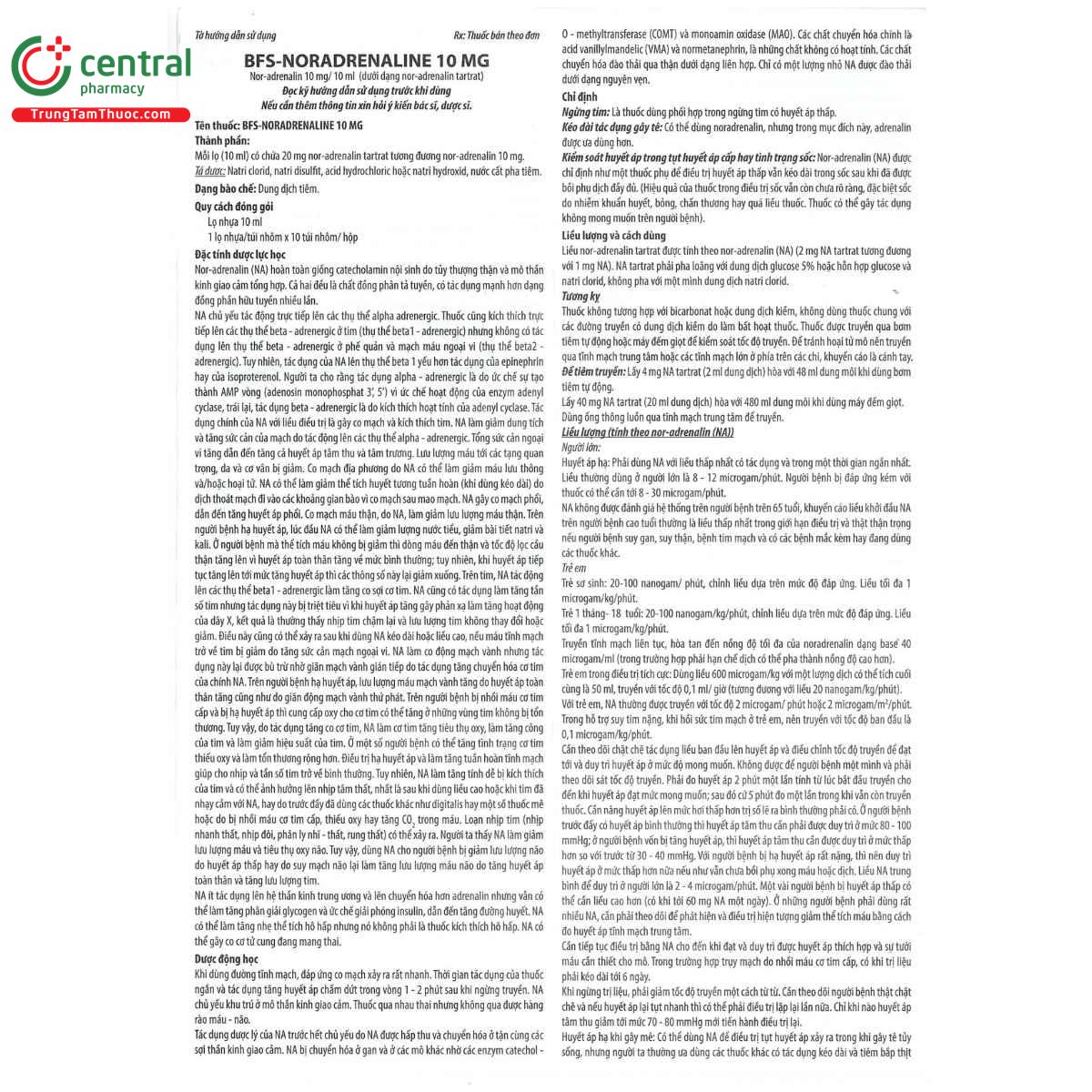 thuoc bfs noradrenaline 10mg 6 C0772