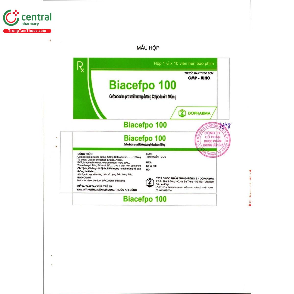 thuoc biacefpo 100 6 U8128 thuoc biacefpo 100 6 U8128