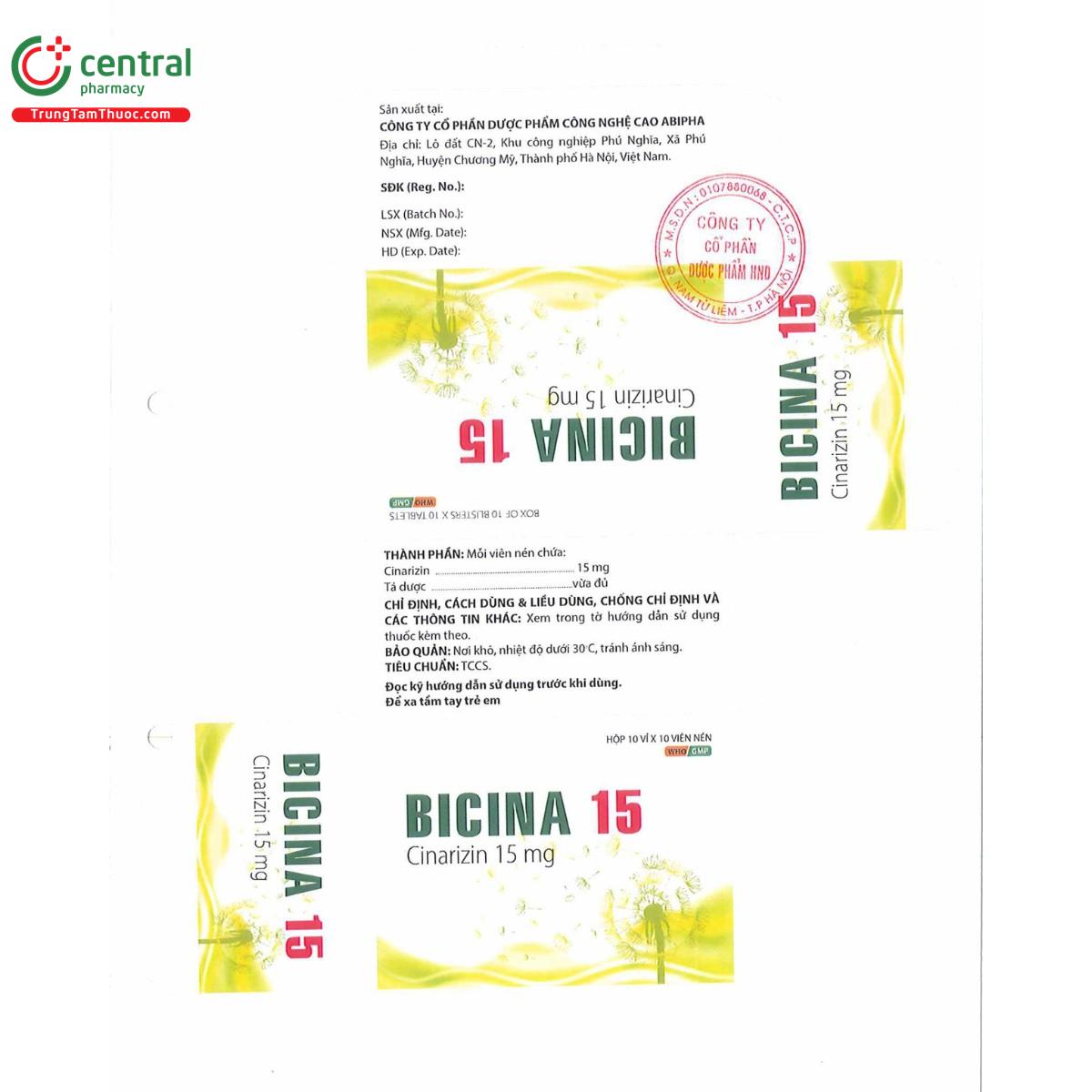 thuoc bicina 15mg 3 K4865