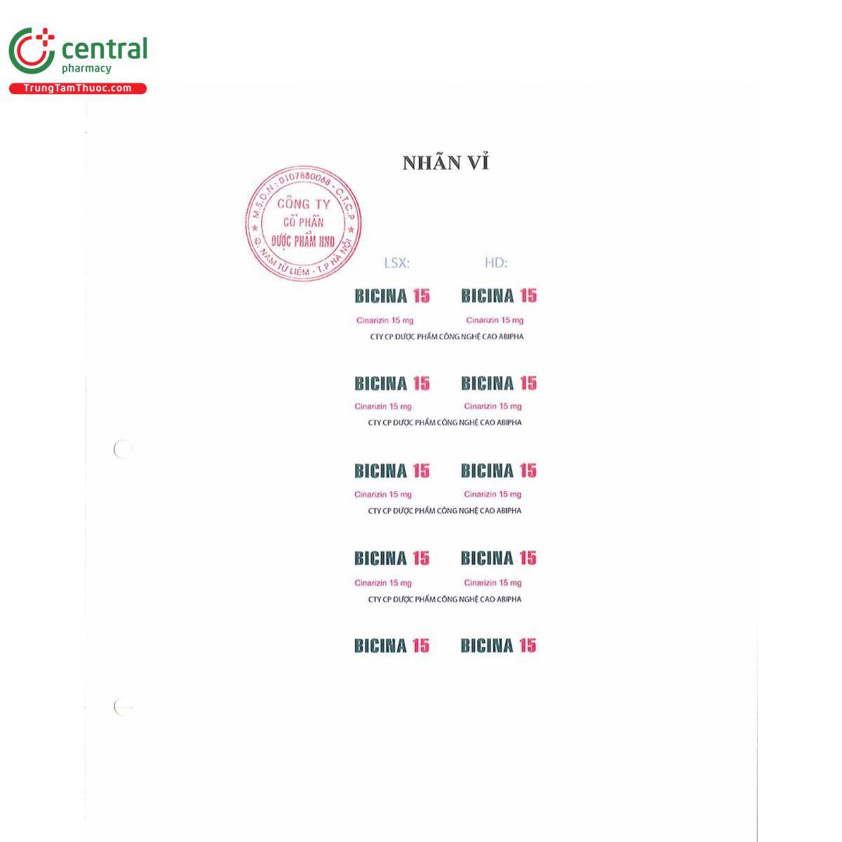 thuoc bicina 15mg 5 S7581