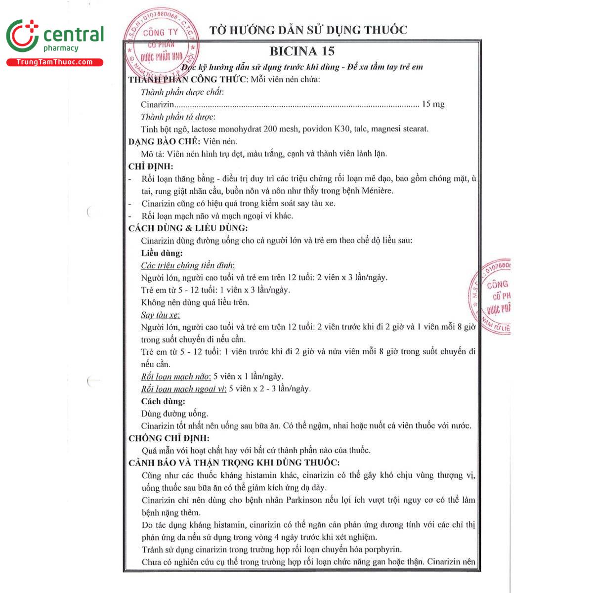 thuoc bicina 15mg 6 P6402