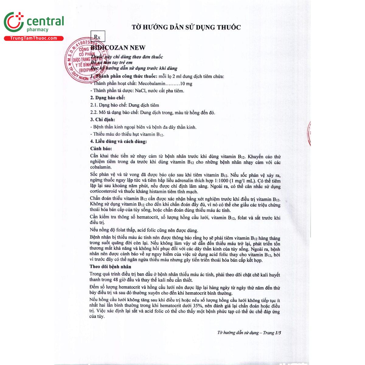 thuoc bidicozan new 10mg 2ml 5 E1425