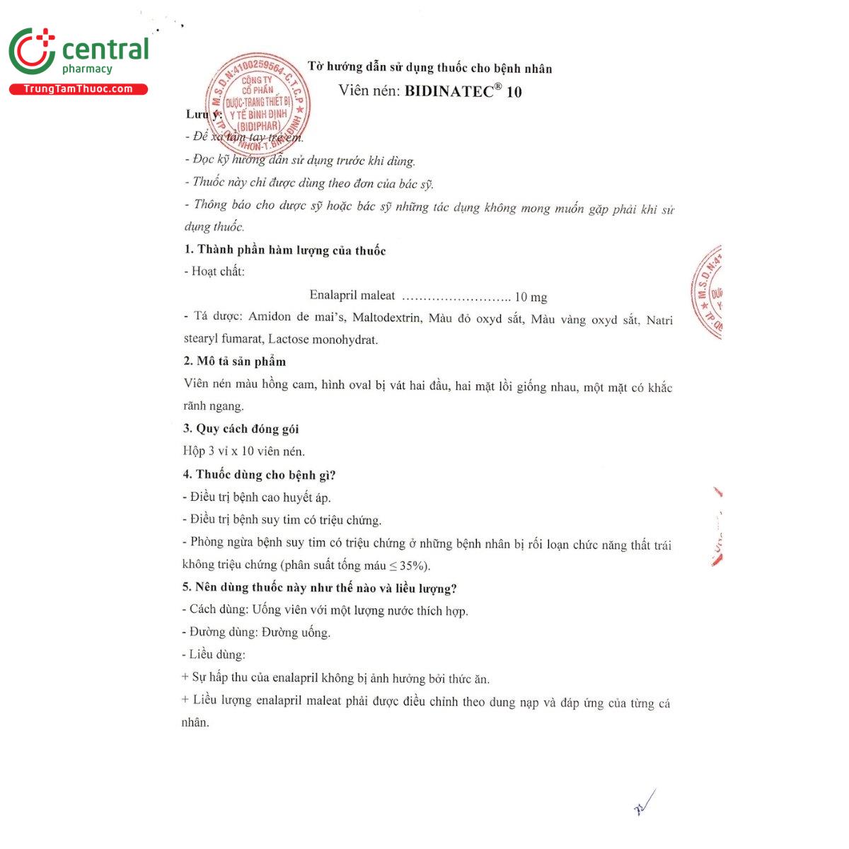 thuoc bidinatec 10 9 D1334 thuoc bidinatec 10 9 D1334
