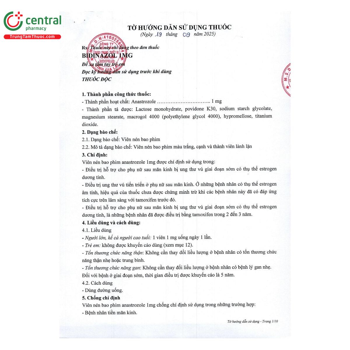 thuoc bidinazol 1mg 4 P6282 thuoc bidinazol 1mg 4 P6282
