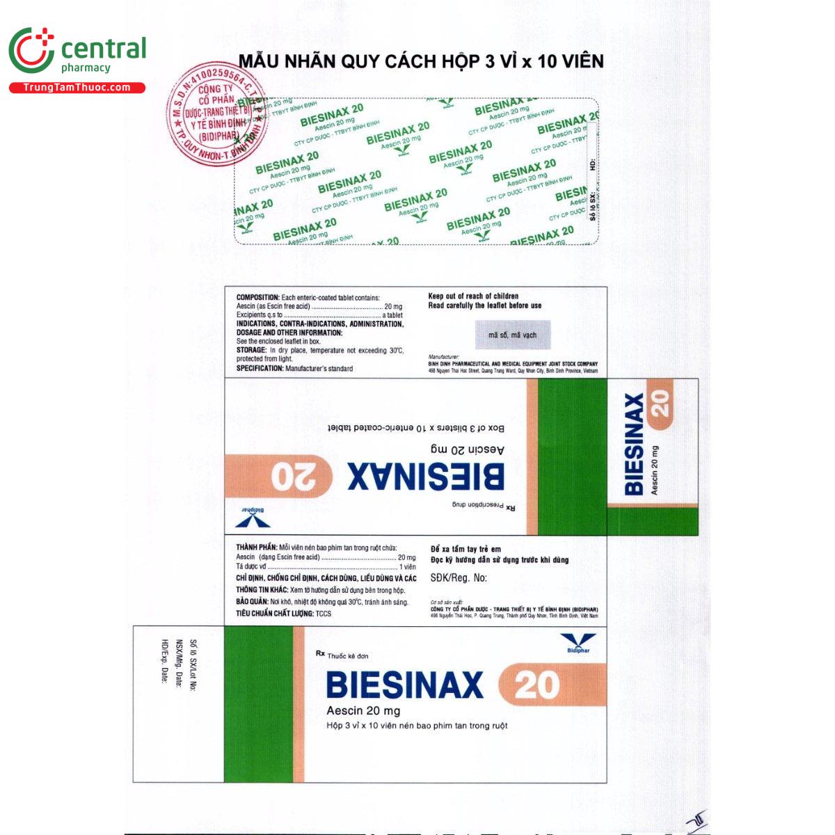 thuoc biesinax 20 2 B0163