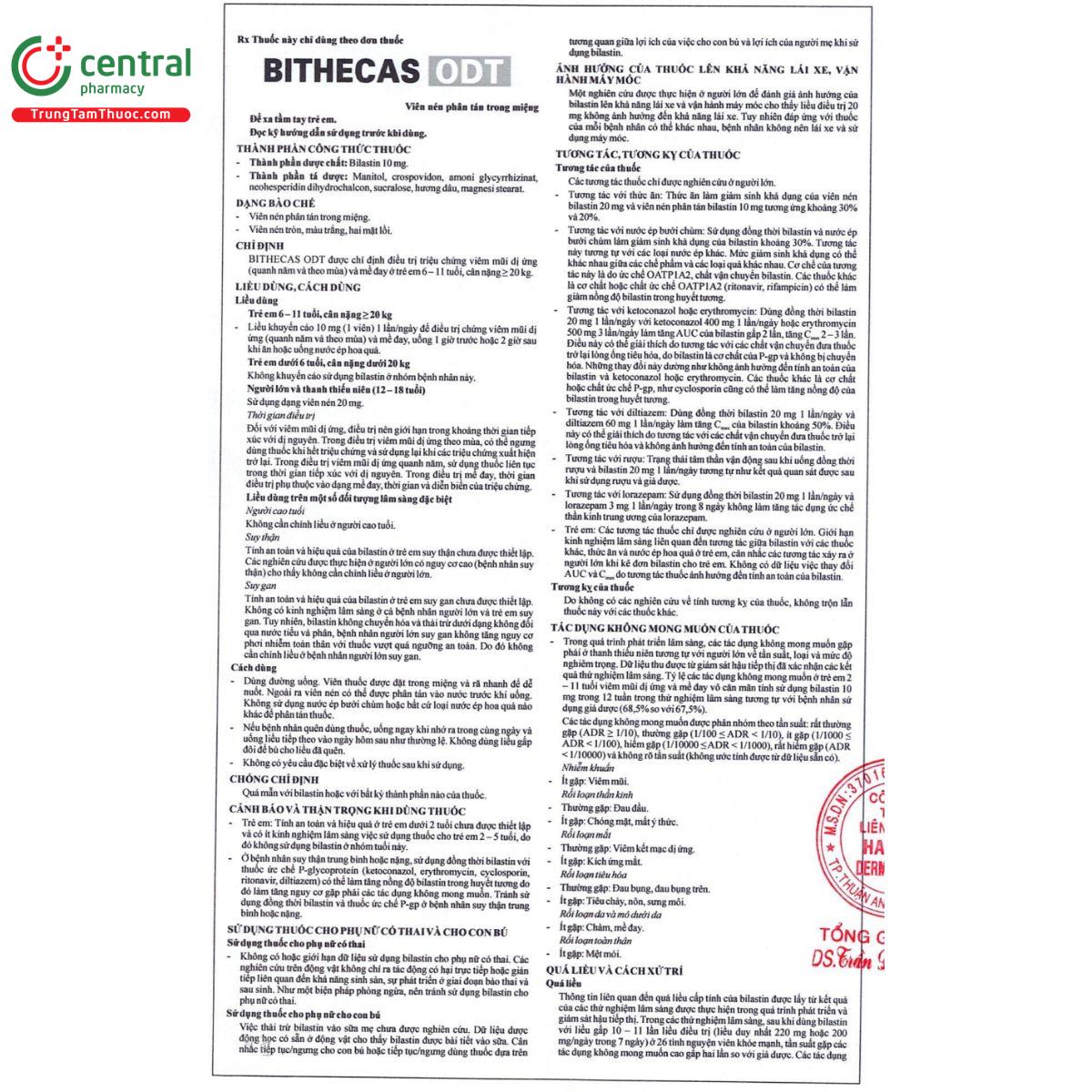 thuoc bithecas odt 6 B0301 thuoc bithecas odt 6 B0301