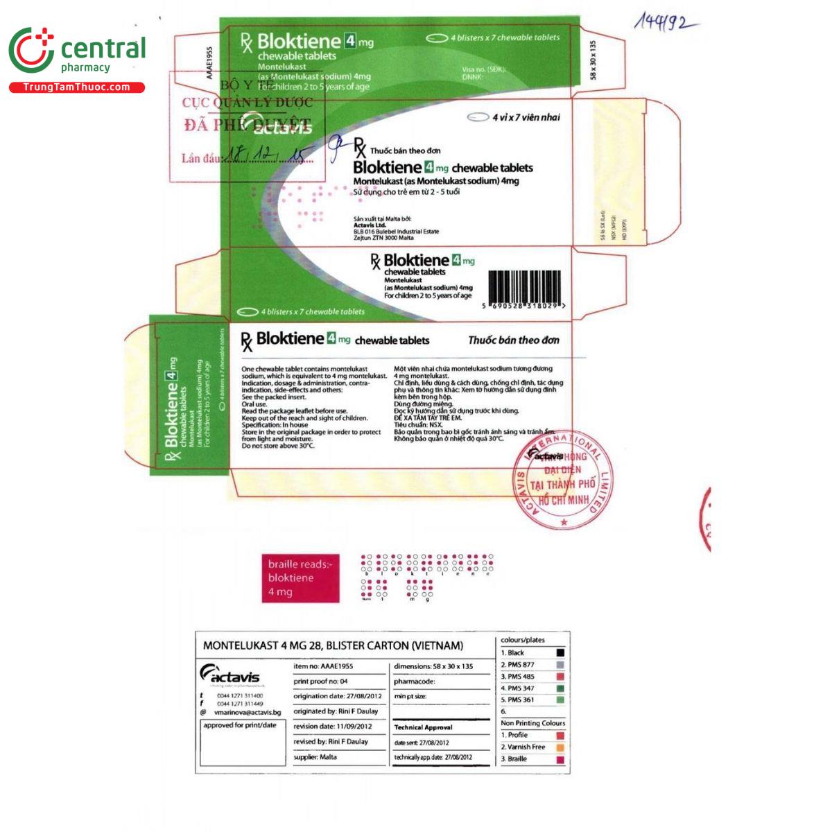 thuoc bloktiene 4mg 3 K4125 thuoc bloktiene 4mg 3 K4125