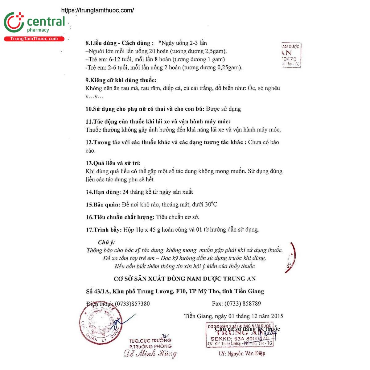 thuoc bo than am trung an 5 V8833 thuoc bo than am trung an 5 V8833