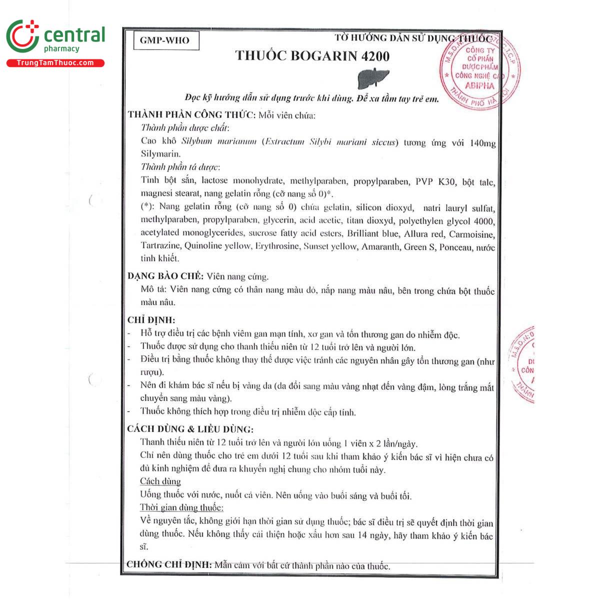 thuoc bogarin 4200 9 V8180 thuoc bogarin 4200 9 V8180