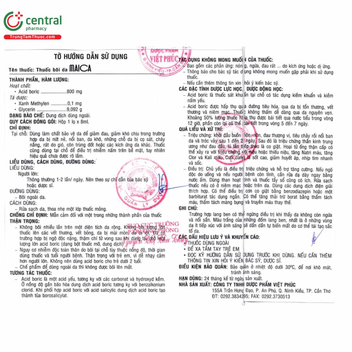 thuoc boi da maica 8 D1101 thuoc boi da maica 8 D1101