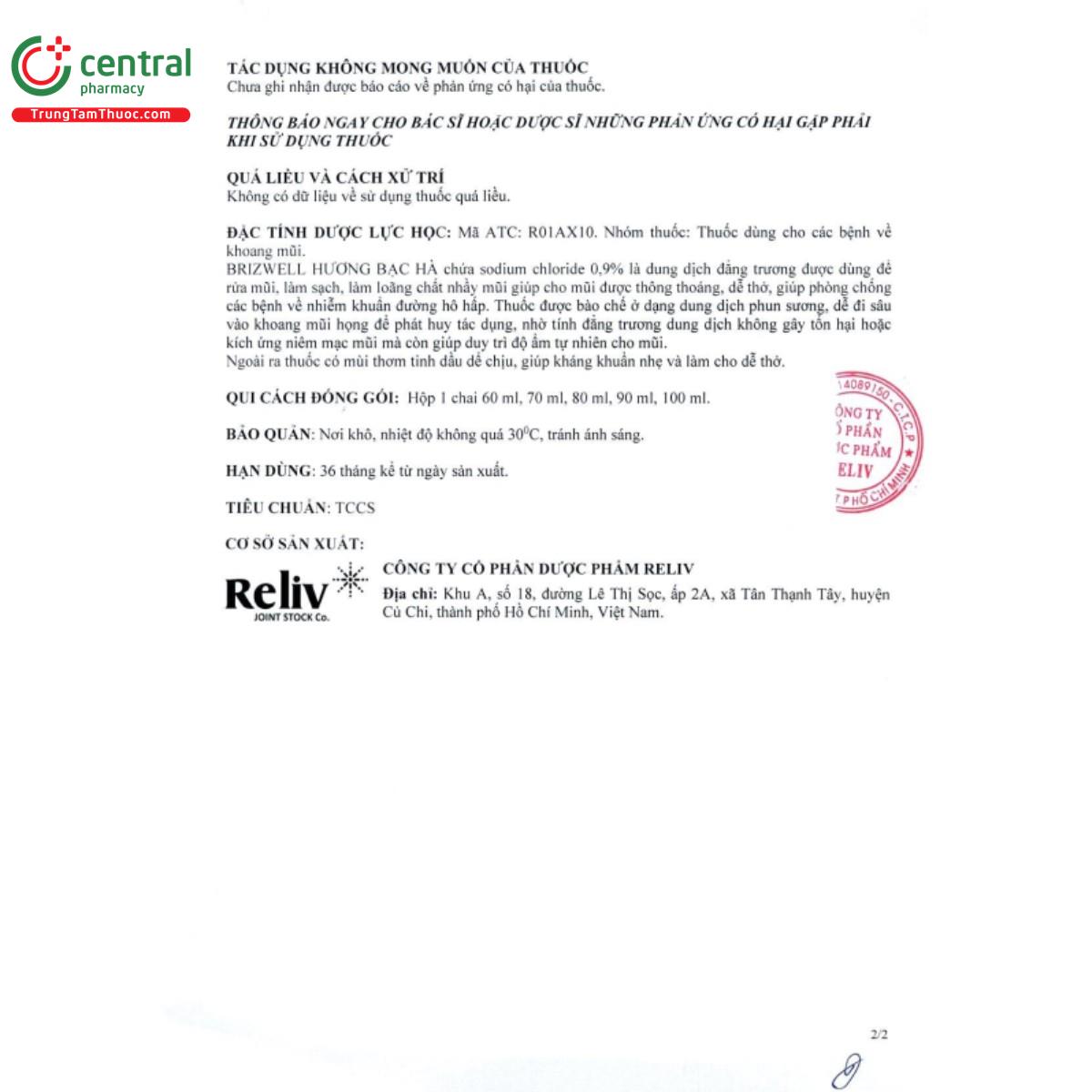 thuoc brizwell huong bac ha 60ml 5 C0042