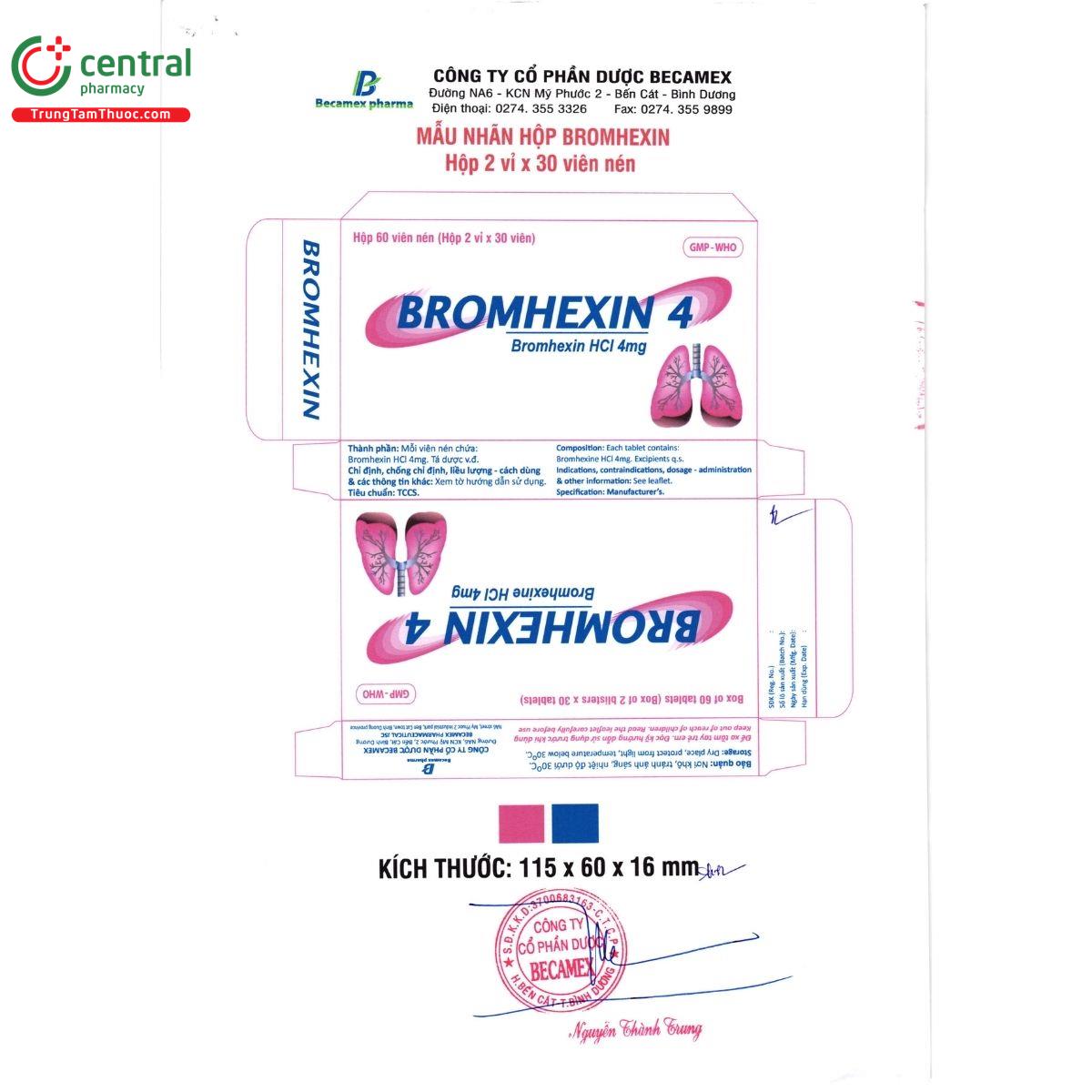 thuoc bromhexin 4mg becamex 3 A0447 thuoc bromhexin 4mg becamex 3 A0447