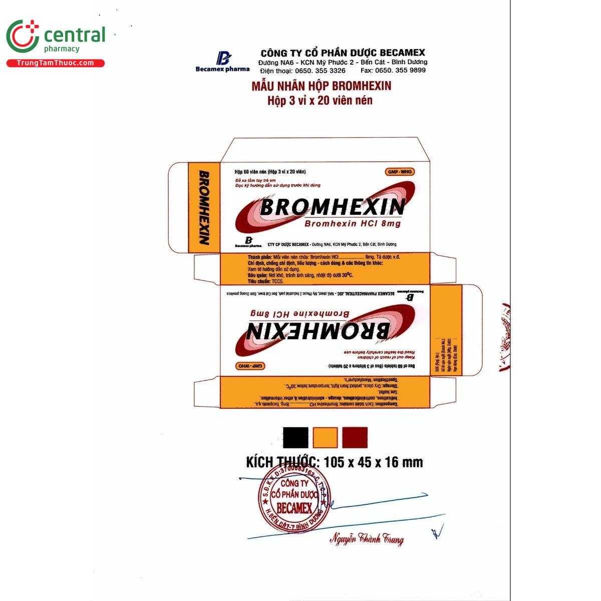thuoc bromhexin 8mg becamex 4 D1222 thuoc bromhexin 8mg becamex 4 D1222
