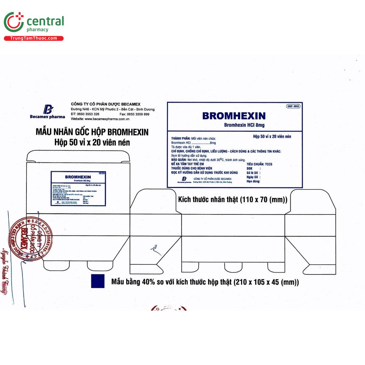 thuoc bromhexin 8mg becamex 5 N5516 thuoc bromhexin 8mg becamex 5 N5516