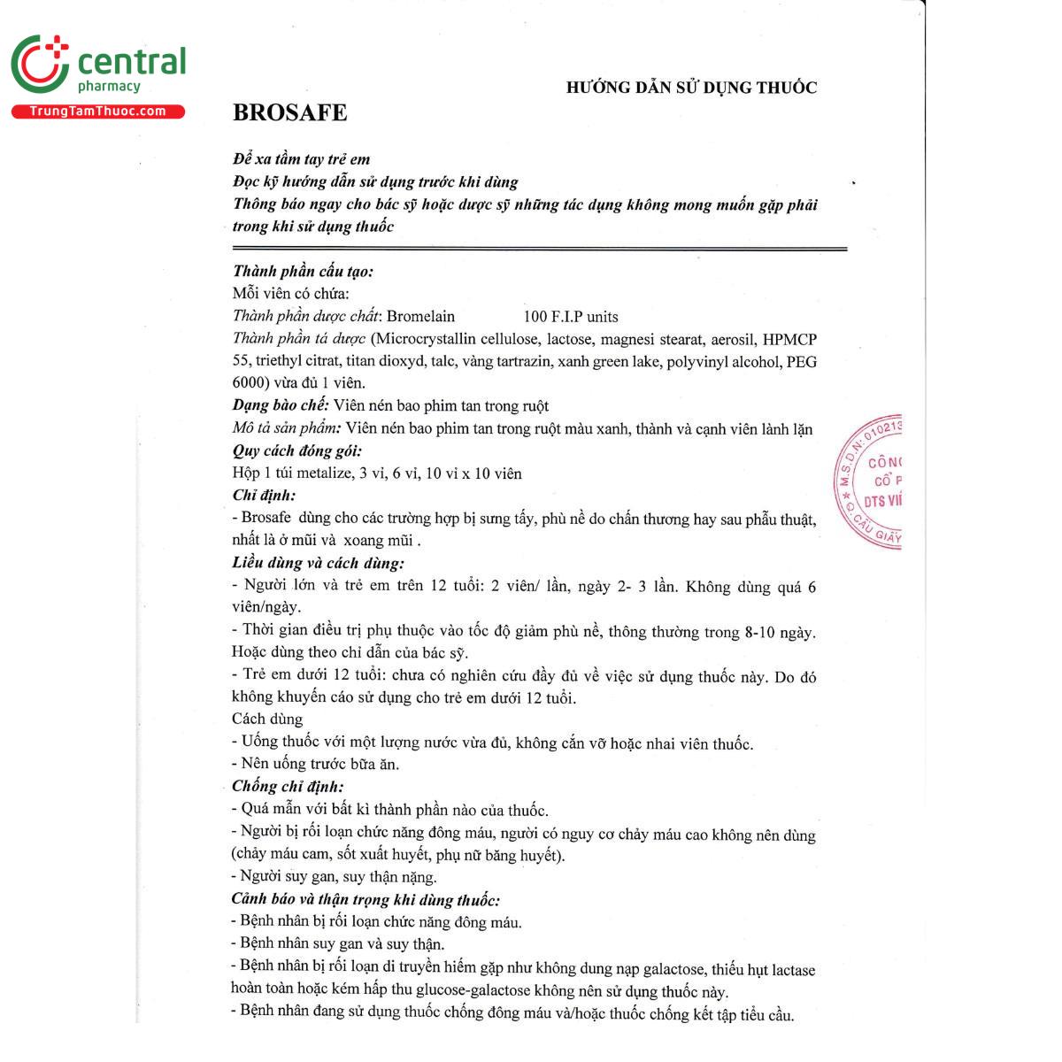 thuoc brosafe 100 fip units 8 D1330 thuoc brosafe 100 fip units 8 D1330
