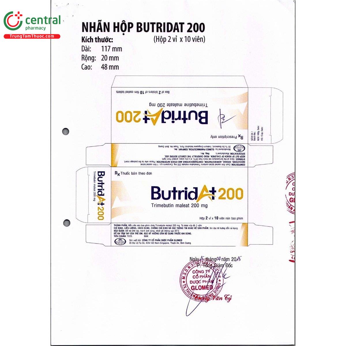 thuoc butridat 200 6 U8028 thuoc butridat 200 6 U8028
