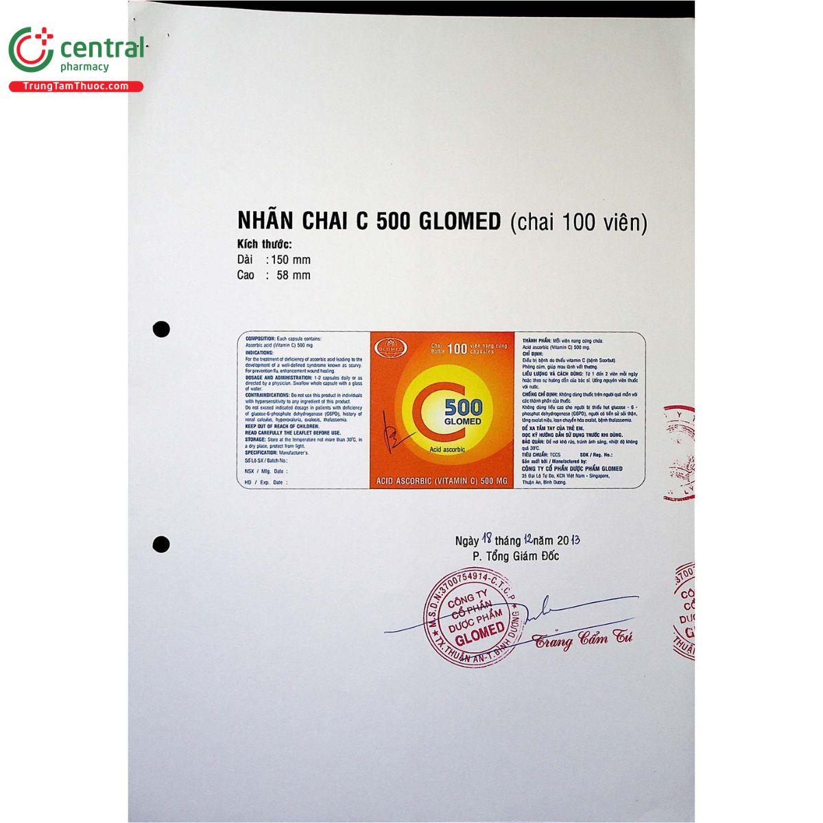 thuoc c 500 glomed 6 T7870 thuoc c 500 glomed 6 T7870