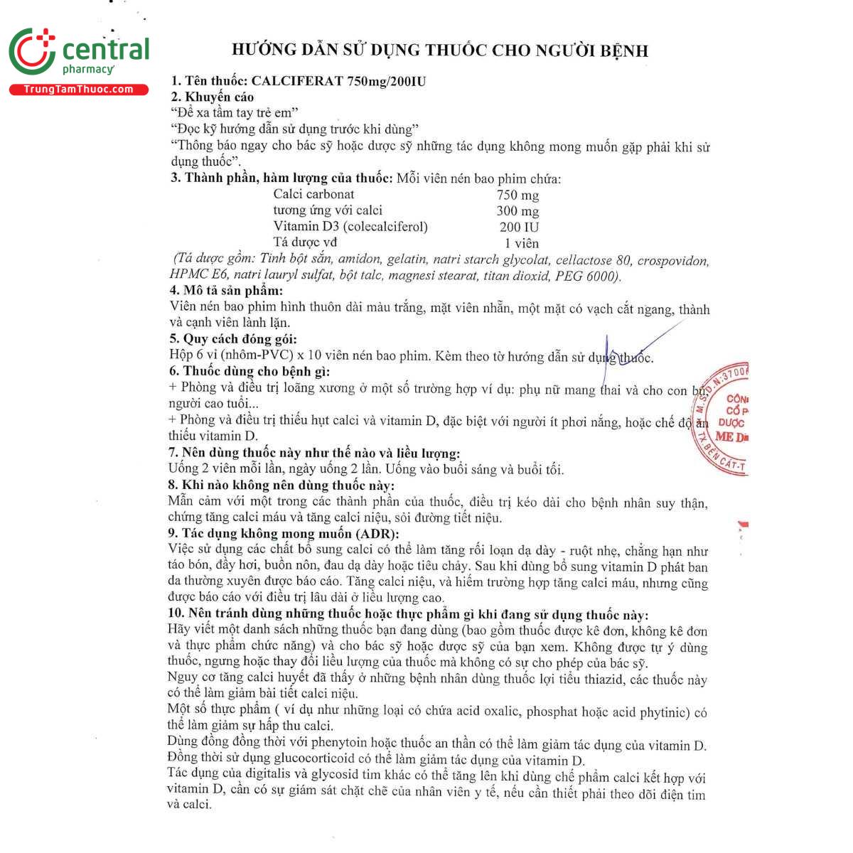 thuoc calciferat 750mg 200iu 6 B0838
