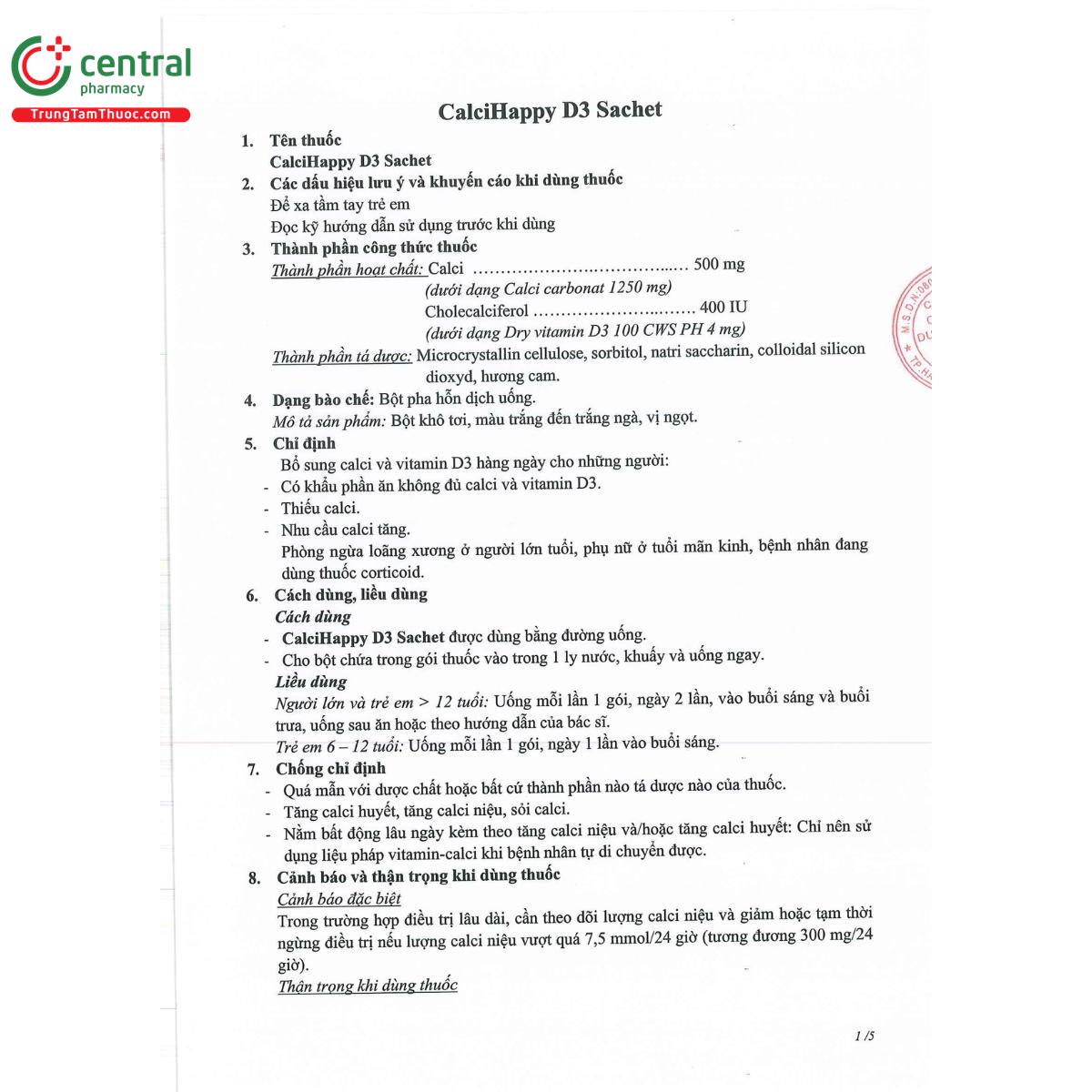thuoc calcihappy d3 sachet 8 S7058
