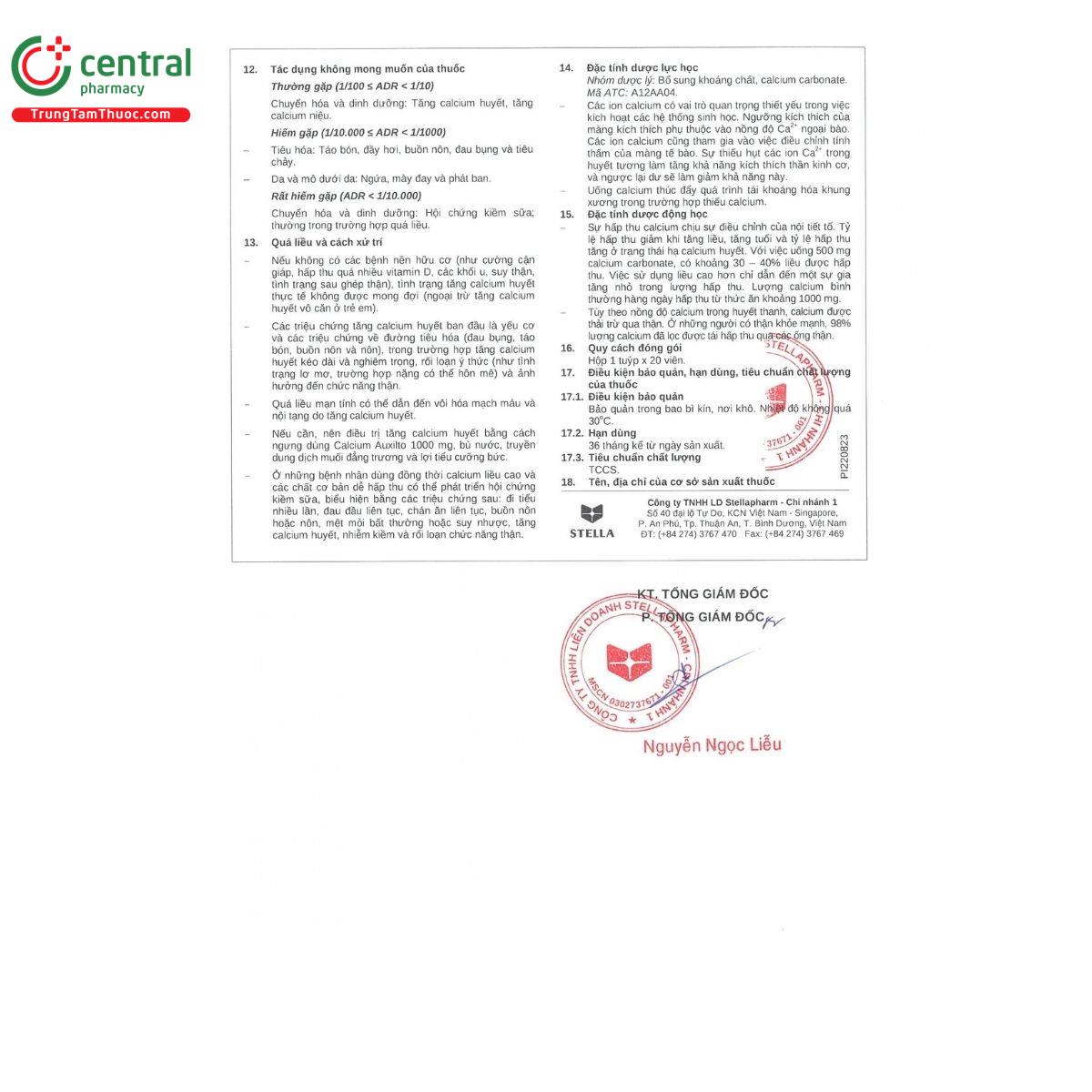 thuoc calcium auxilto 1000mg 6 D1854 thuoc calcium auxilto 1000mg 6 D1854