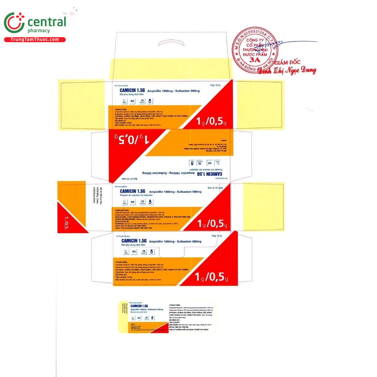 thuoc camicin 1 5g 9 A0538 thuoc camicin 1 5g 9 A0538