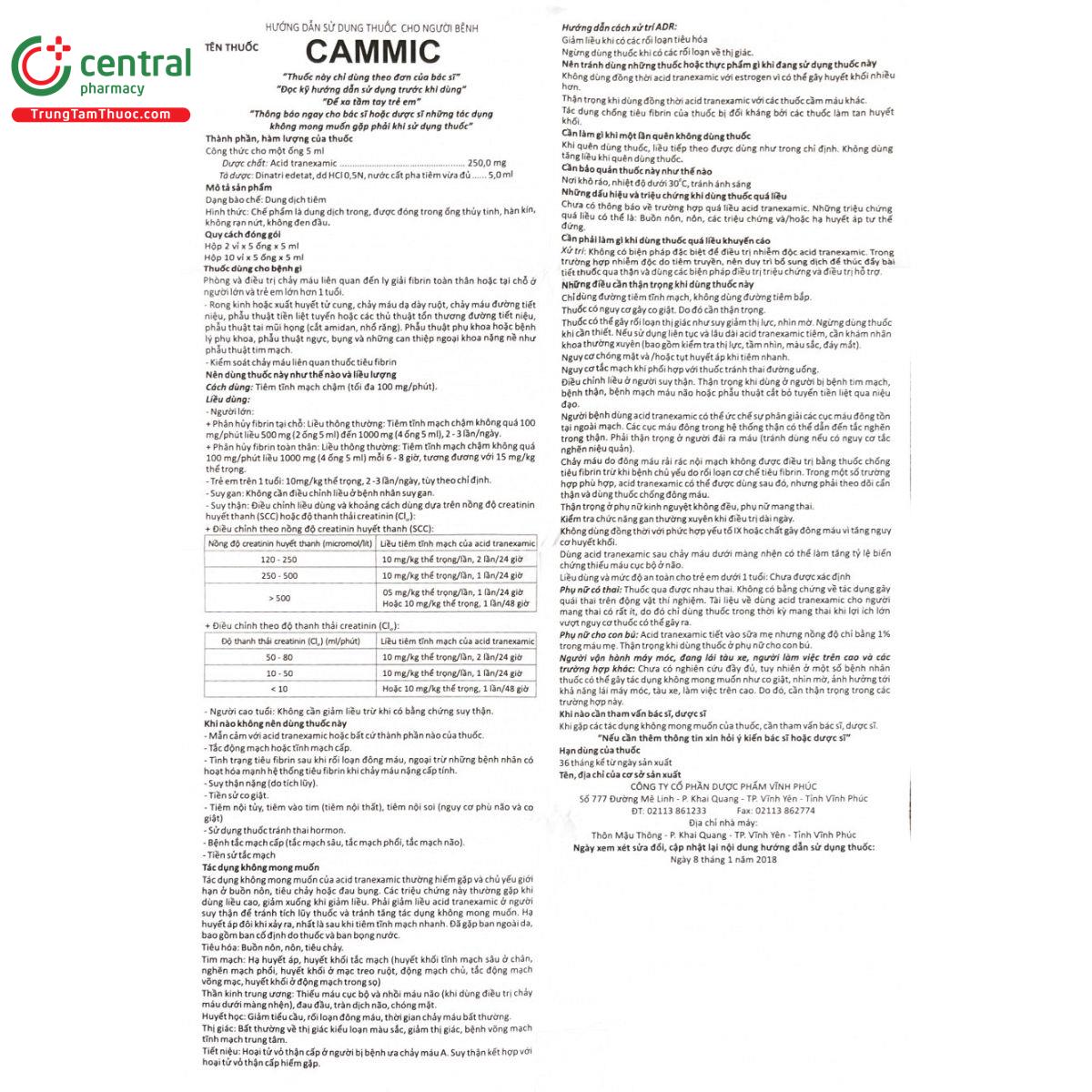 thuoc cammic 500mg 5ml 7 S7117