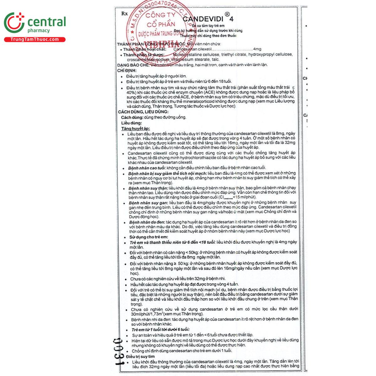 thuoc candevidi 4mg 3 H3525 thuoc candevidi 4mg 3 H3525