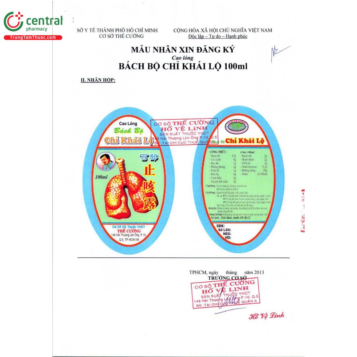 thuoc cao long bach bo chi khai lo 6 A0507 thuoc cao long bach bo chi khai lo 6 A0507
