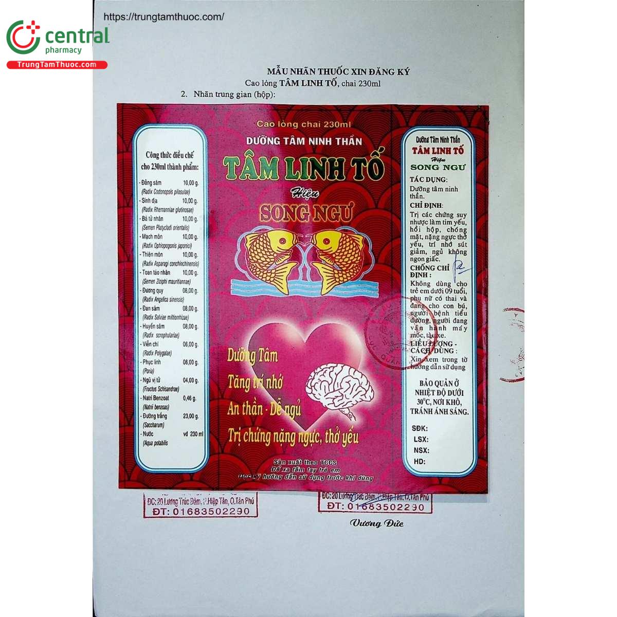 thuoc cao long tam linh to 4 G2662 thuoc cao long tam linh to 4 G2662