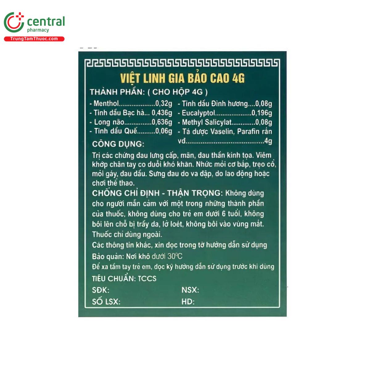 thuoc cao xoa viet linh gia bao cao 2 L4408 thuoc cao xoa viet linh gia bao cao 2 L4408