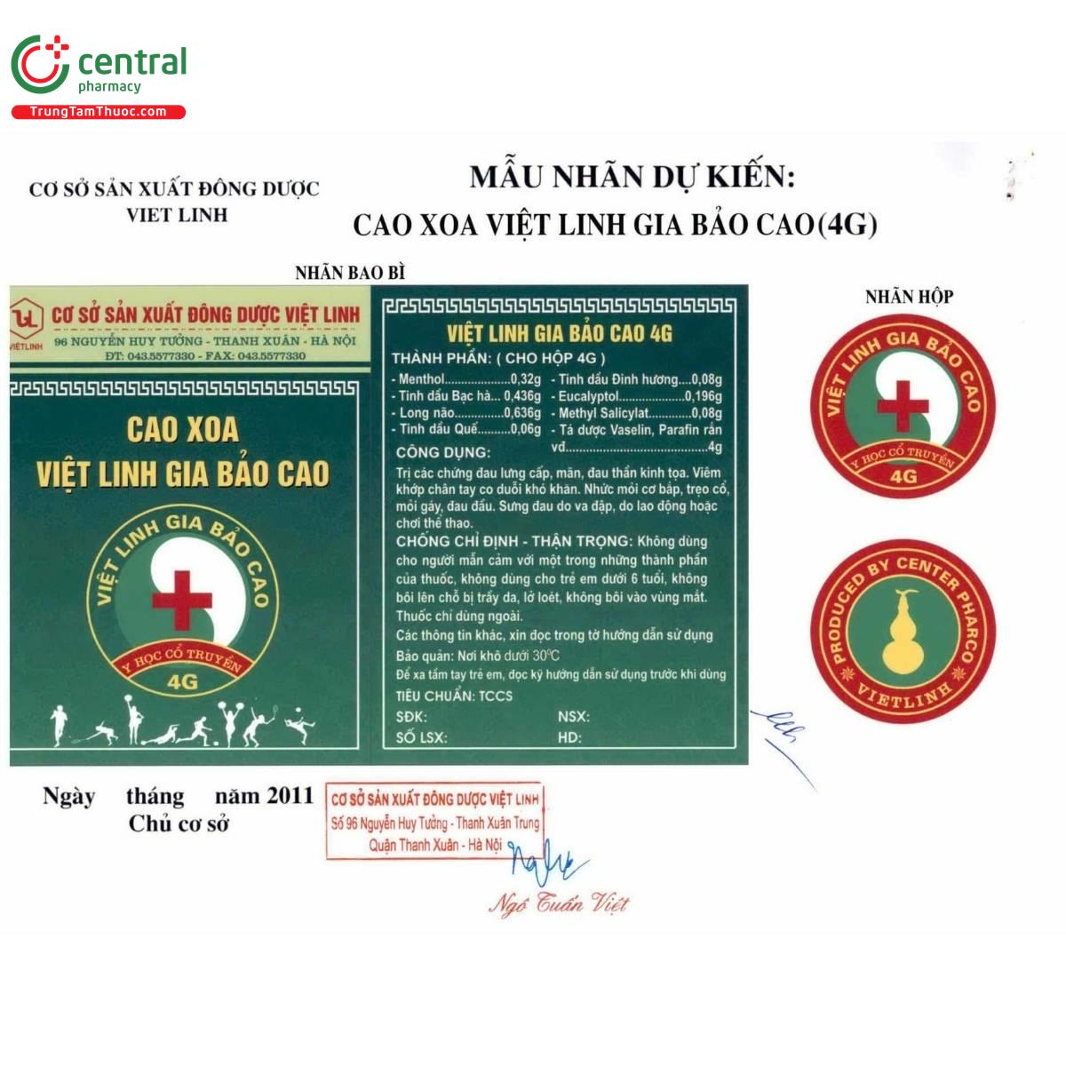 thuoc cao xoa viet linh gia bao cao 5 O5575 thuoc cao xoa viet linh gia bao cao 5 O5575