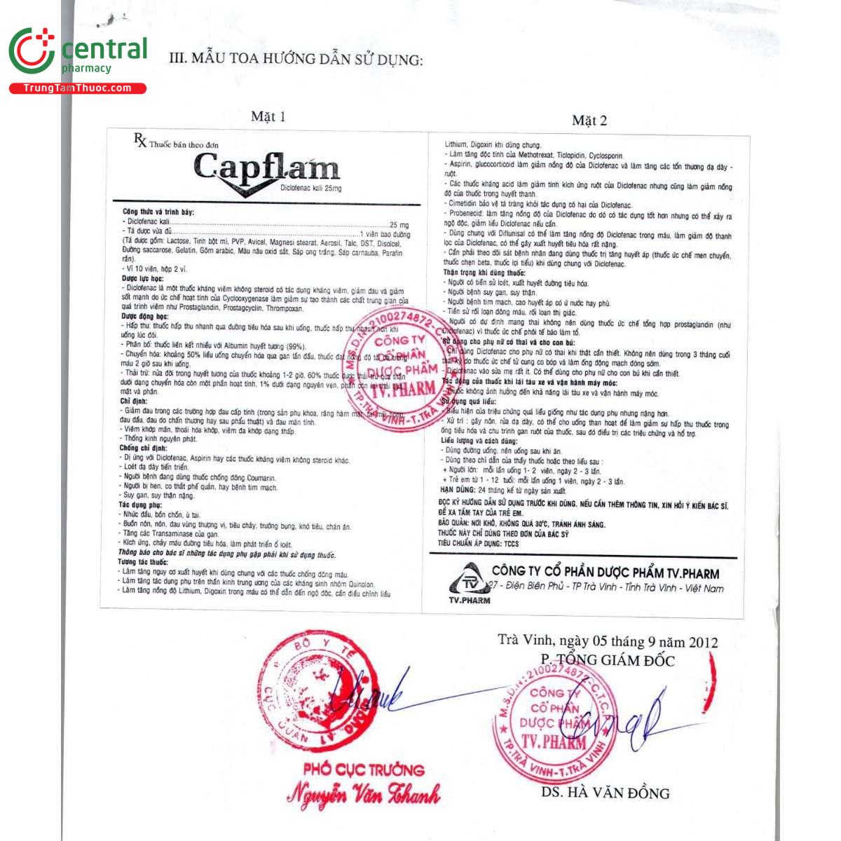 thuoc capflam 25mg 4 B0001 thuoc capflam 25mg 4 B0001
