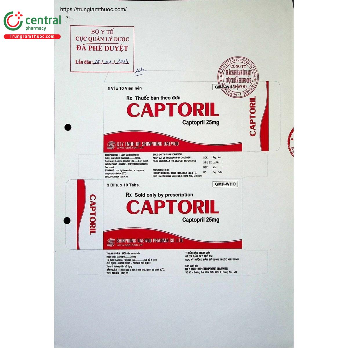 thuoc captoril 25mg 2 B0140