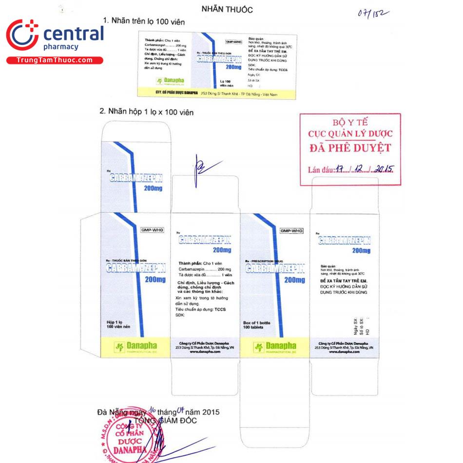 thuoc carbamazepin 200mg danapha 10 V8422
