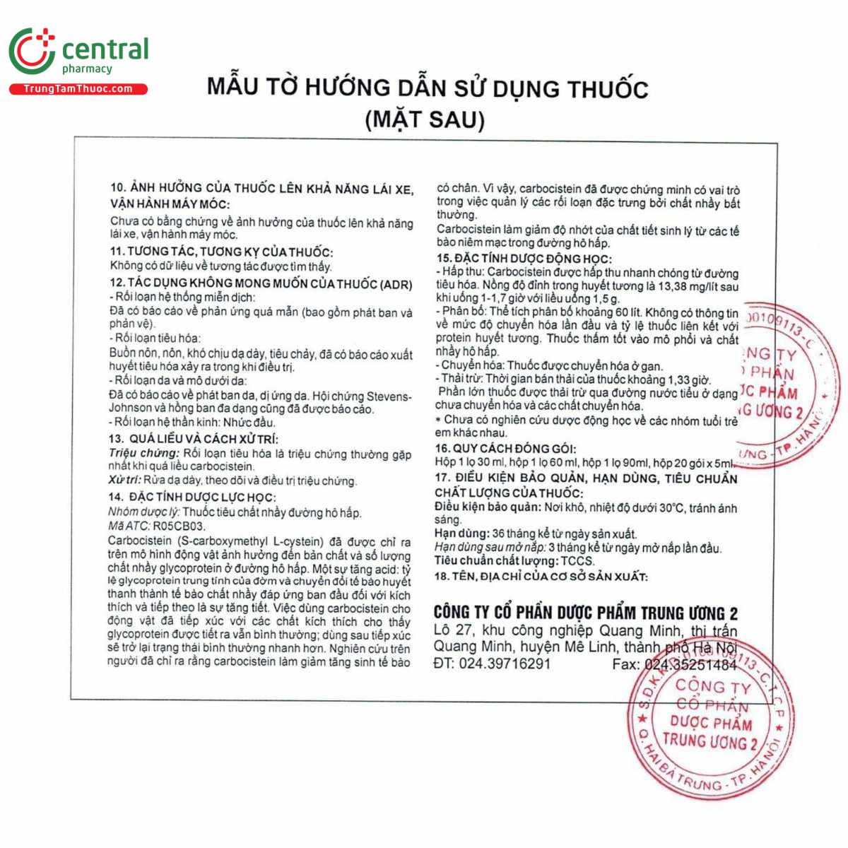 thuoc cartifran 25 10 E2555