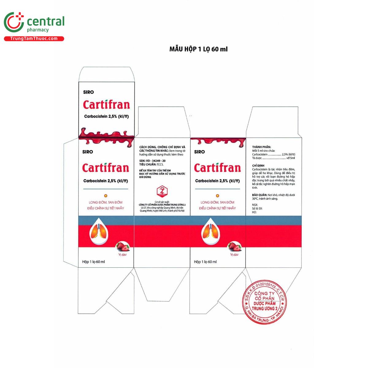 thuoc cartifran 25 4 M4017