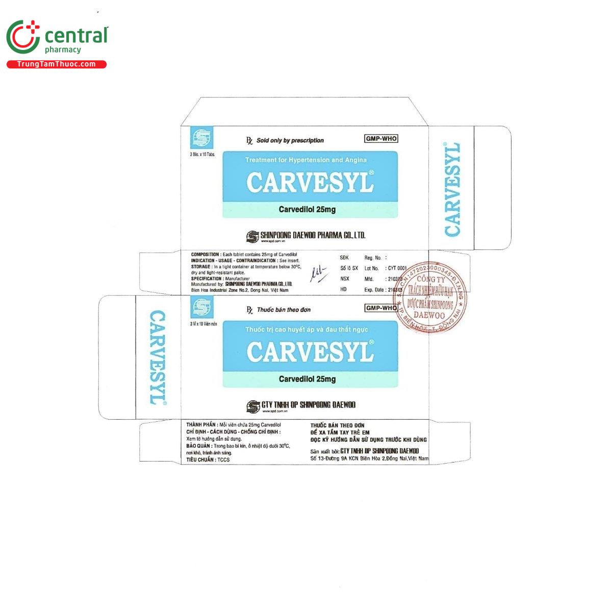 thuoc carvesyl 25mg 3 B0106 thuoc carvesyl 25mg 3 B0106