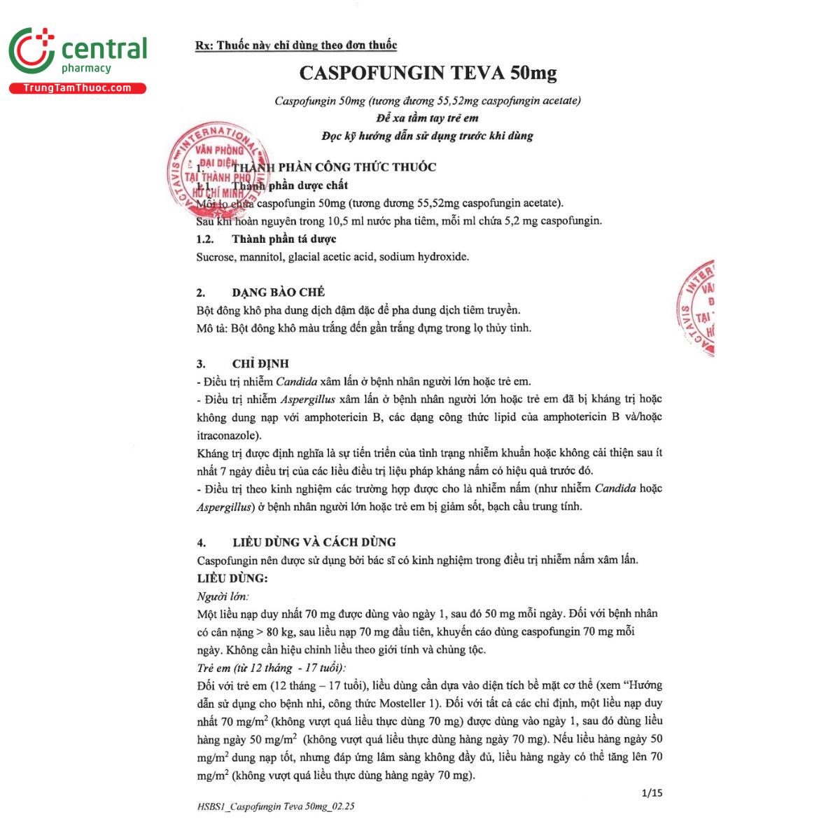 thuoc caspofungin teva 50mg 4 C1177
