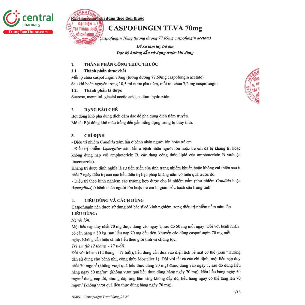 thuoc caspofungin teva 70mg 4 I3884